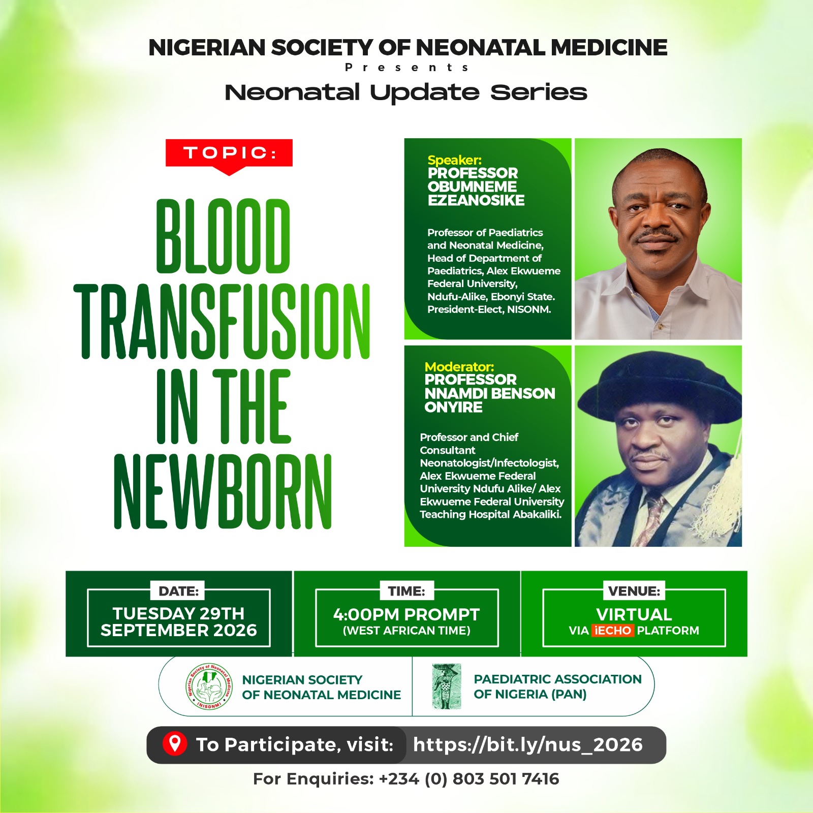 NISONM Neonatal Update Series – September 2026